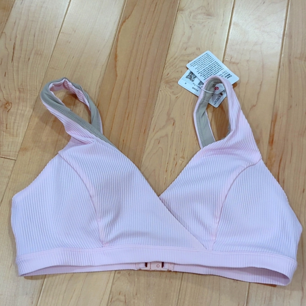Brand new light baby pink Lululemon bikini top